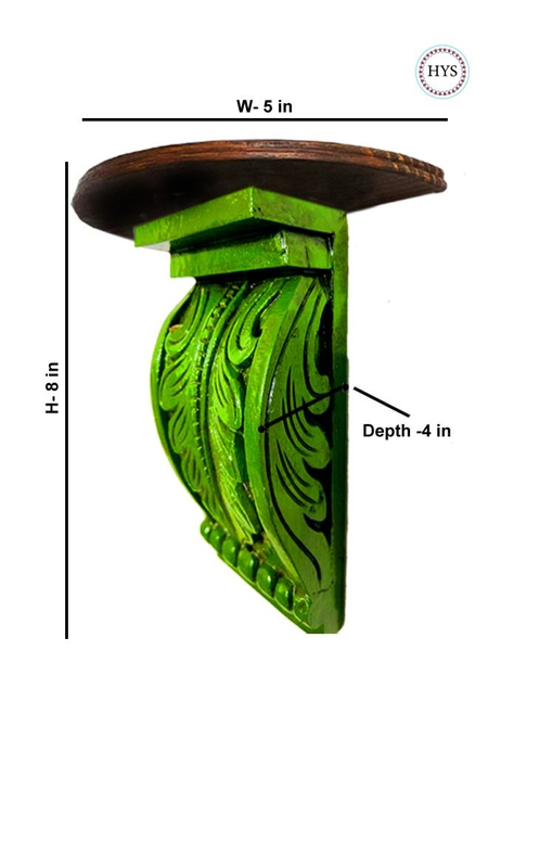 Carved Wooden Wall Brackets With Shelf .handmade