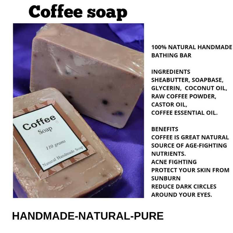 Natural Handmade Coffee Soap pack of 3