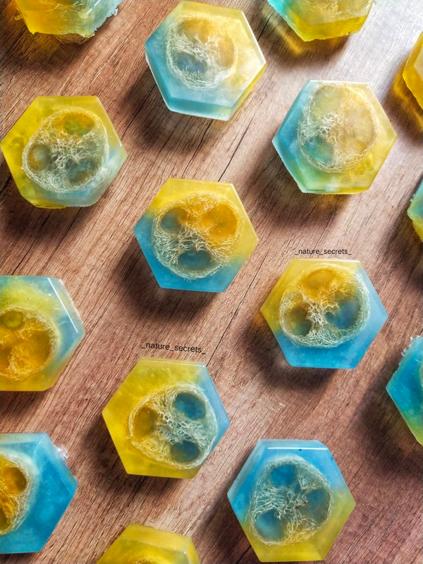 Lemon & Mint Loofah Handmade Soap